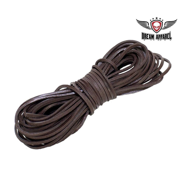 50 FT Leather Laces - Brown Jimmy Lee Leathers Club Vest
