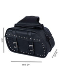 Black Motorcycle Leather Saddlebags with Studs Jimmy Lee Leathers Club Vest