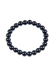 Black Onyx Stone Stretch Bracelet B1875 Jimmy Lee Leathers Club Vest