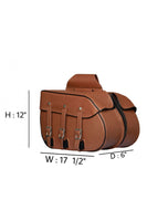 Genuine Premium Naked Brown Leather Concealed Carry Motorcycle Saddlebags Jimmy Lee Leathers Club Vest