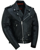 MEN'S EAGLE EMBOSSED LIVE TO RIDE - RIDE TO LIVE CLASSIC BLACK LEATHER S-8X Jimmy Lee Leathers Club Vest