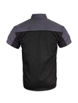 Mechanic Shirt with Reflector on Back Straight Bottom Grey and Black Jimmy Lee Leathers Club Vest