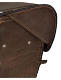 Motorcycle Genuine Brown Leather Saddlebag with Gun Holsters Jimmy Lee Leathers Club Vest