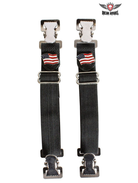 USA Flag Alligator Boot Clips Jimmy Lee Leathers Club Vest